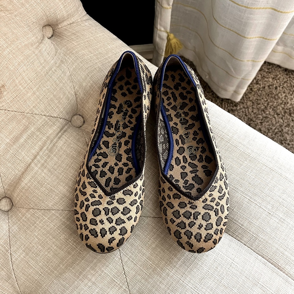 Leopard Print Rothy’s in Execellent Condition